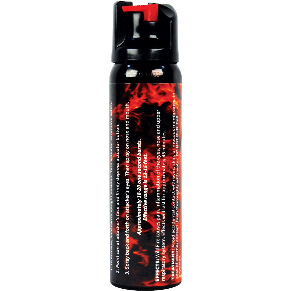 WildFire 1.4% MC 4oz pepper spray stream view 4